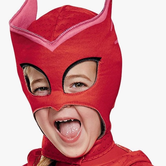 PJ Masks Owlette Red Halloween Costume With Detachable Cape Toddler Girls 3T/4T - Picture 3 of 13